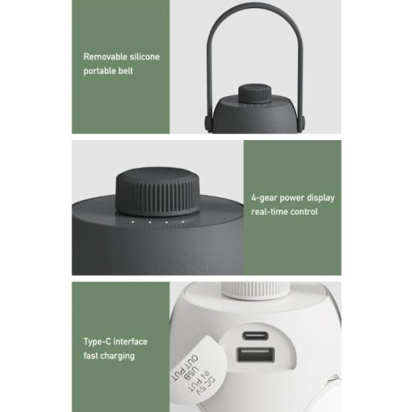 Outdoor Hanging Camping Lights, Grey, White - Image 3