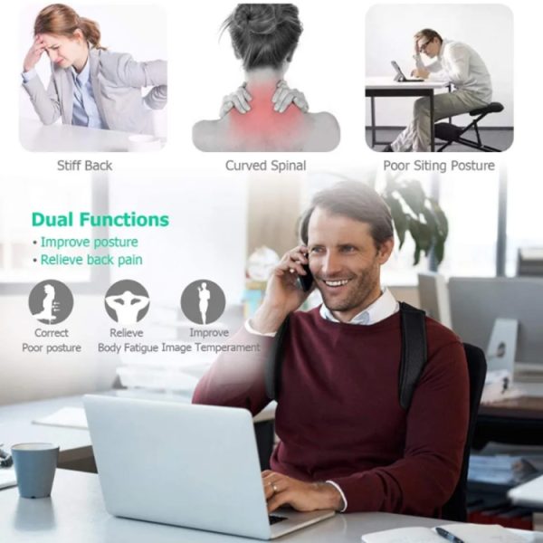 Adjustable Sitting Back Support Belt Office Posture Correction Harness Lumbar, Back Support Belt – Image 6