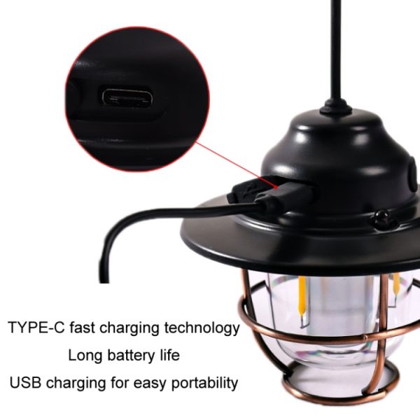 Outdoor Lighting Camping Light USB Rechargeable Horse Lantern - Image 5