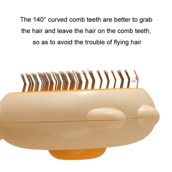 Pet Needle Combing Hair Cleaning De-frizz Brush, Yellow, Green, Purple - Image 3