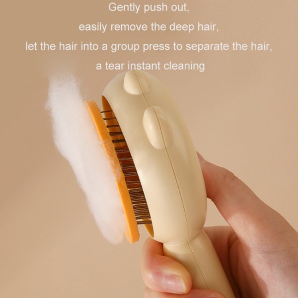 Pet Needle Combing Hair Cleaning De-frizz Brush, Yellow, Green, Purple - Image 6