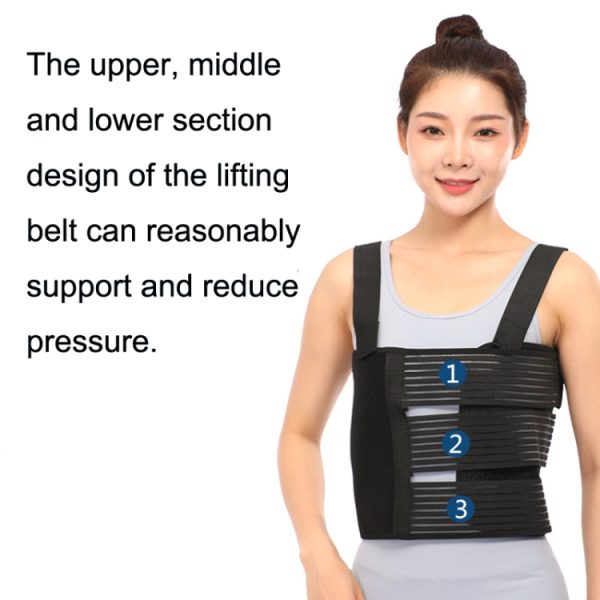 Shoulders Three Piece Rib Fixation Strap Post-cardiothoracic Chest Girdle, S, M, L – Image 4