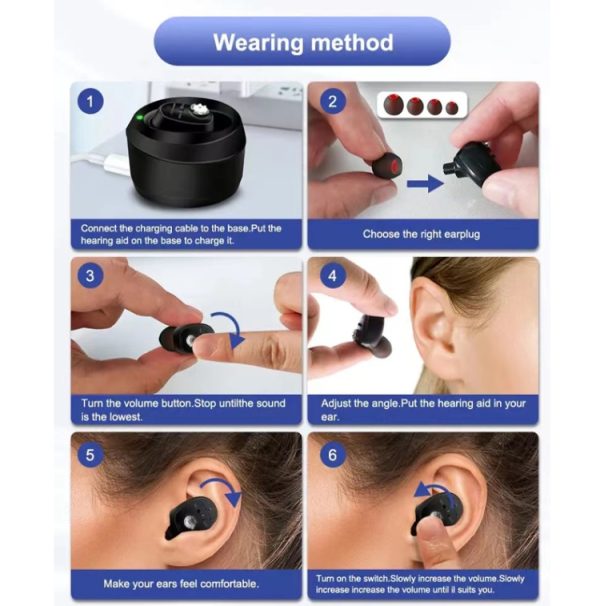 CIC Hearing Aids Rechargeable Invisible Wireless Hearing Aid Sound Amplifier - Image 7