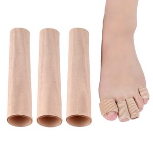 3pcs Toes Fingers Cushion Tube Sleeve Cuttable Silicone Gel Toe Pad For Corns Remover, Small  1.5cm