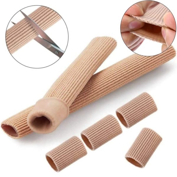 3pcs Toes Fingers Cushion Tube Sleeve Cuttable Silicone Gel Toe Pad For Corns Remover, Small  1.5cm - Image 5