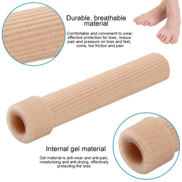 3pcs Toes Fingers Cushion Tube Sleeve Cuttable Silicone Gel Toe Pad For Corns Remover, Small  1.5cm - Image 6