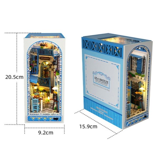 DIY Assembled LED 3D House Model Bookends Kid Toys Glowing Birthday Gift, TC16 Youran Years, TC17 Alley After Rain, TC18 Sea Wind Realm, TC35 Firefare Forest, TC36 Nearly Future, TC39 Underwater Guide - Image 2