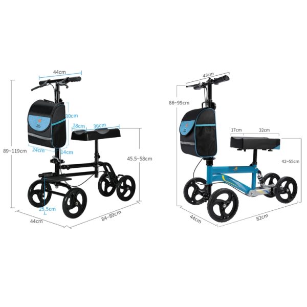 Knee Scooter Steerable Knee Walker for Foot Injuries with Brake, YC9225F, YC9225LT - Image 12