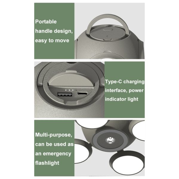 HX123 Handheld Folding Flashlight Camping Light - Image 3