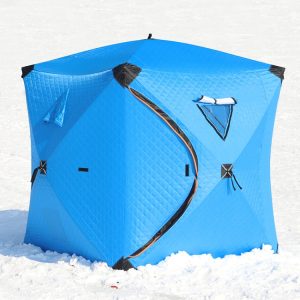 Winter Warm Windproof Fishing Tent Thickened Camping Tent, 1.45x1.45x1.6m Single