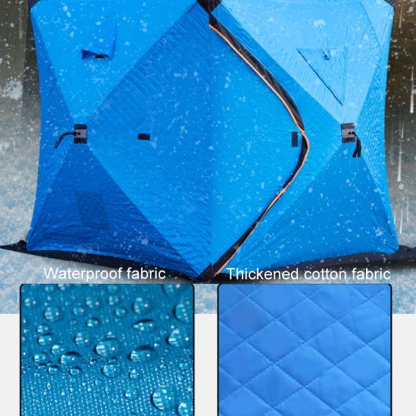 Winter Warm Windproof Fishing Tent Thickened Camping Tent, 1.45x1.45x1.6m Single - Image 3