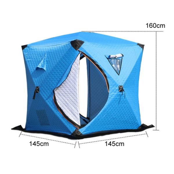 Winter Warm Windproof Fishing Tent Thickened Camping Tent, 1.45x1.45x1.6m Single - Image 5