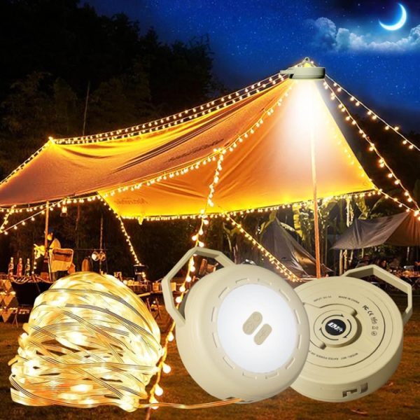 2 In 1 LED Portable String Lamp Camping Atmosphere Light USB Rechargeable - Image 2