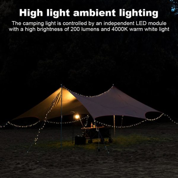 2 In 1 LED Portable String Lamp Camping Atmosphere Light USB Rechargeable - Image 11