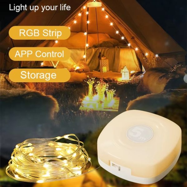 5m RGB Camping String Lights LED Ambient Night Light - Image 6