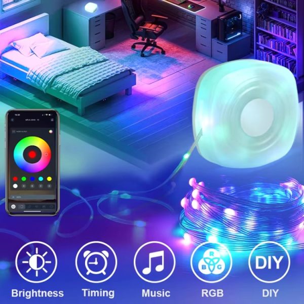 5m RGB Camping String Lights LED Ambient Night Light - Image 7