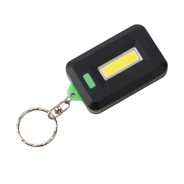 2 PCS 3W Mini COB LED Flashlight Keychain Emergency Camping  Backpack Light with 3 Modes - Image 2