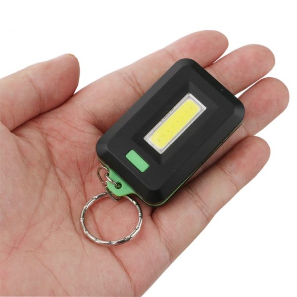 2 PCS 3W Mini COB LED Flashlight Keychain Emergency Camping  Backpack Light with 3 Modes - Image 4