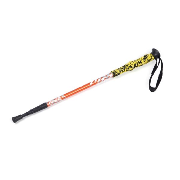 135cm Adjustable Portable Height Outdoor Aluminum Trekking Poles, Orange#135cm, Red#135cm, Green#135cm - Image 2