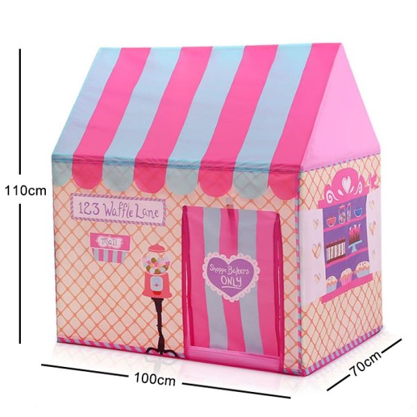 Household Children Printing Play Tent Small Game House with Mat - Image 3