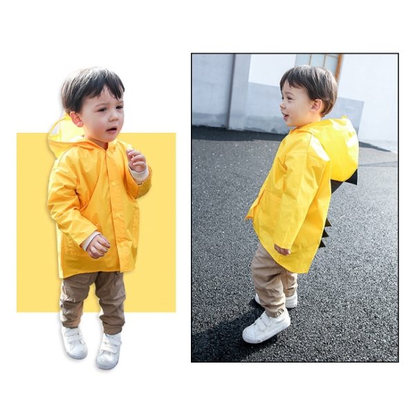 Cartoon Dinosaur Children Fashion Raincoat Size: M, Size: M - Image 5