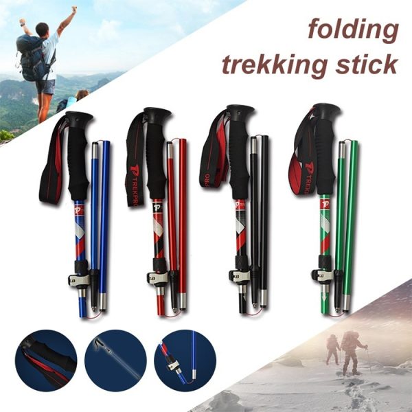 5 Node Portable Foldable Aluminium Alloy Alpenstocks Trekking Poles, Folding Length : 35CM, Folding Length : 35CM (Blue), Folding Length : 35CM (Red), Folding Length : 35CM (Black), Folding Length : 35CM (Green) - Image 8