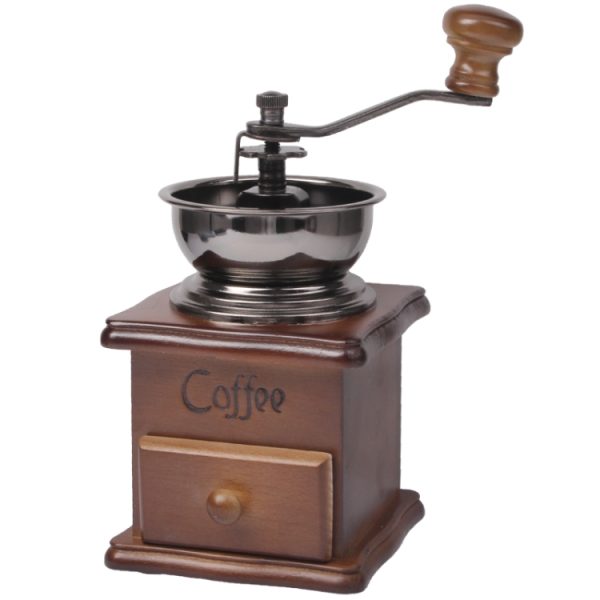 Manual Coffee Mill Wood Stand Bowl Antique Hand Coffee Bean Grinder - Image 2