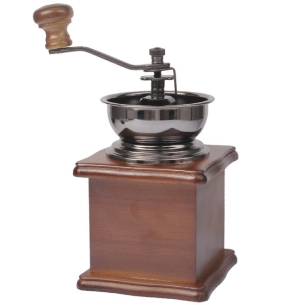 Manual Coffee Mill Wood Stand Bowl Antique Hand Coffee Bean Grinder - Image 3