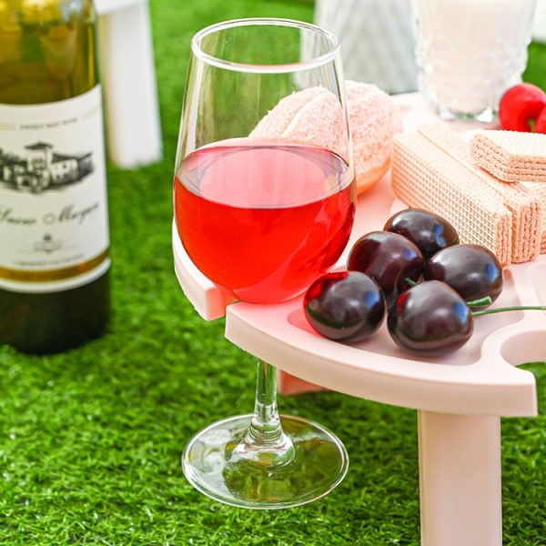Outdoor Picnic Portable Folding Wine Table – Image 4