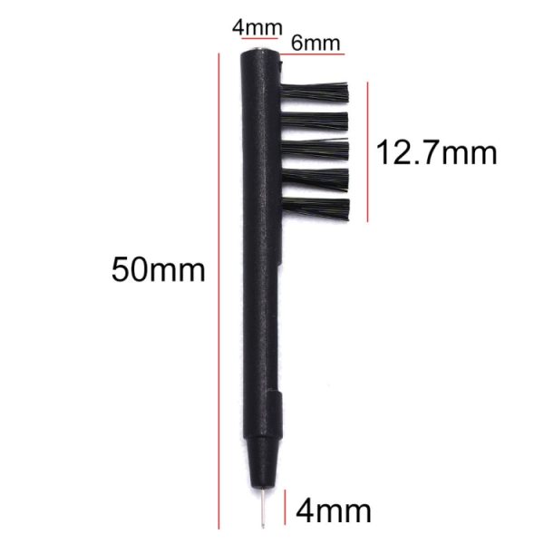 2 PCS 3 In 1 Hearing Aid Cleaning Brush with Wax Loop and Battery Magnet, Cleaning Brush - Image 4