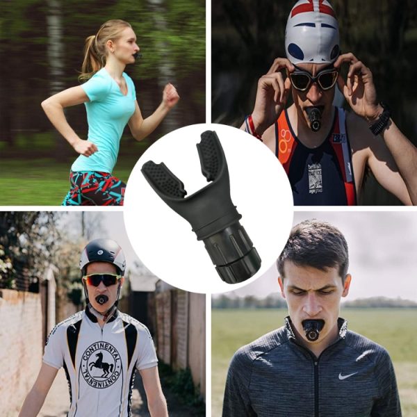 Breathing Exerciser Trainer Adjusts Resistance Lung Capacity Strengthener, Black, White – Image 7