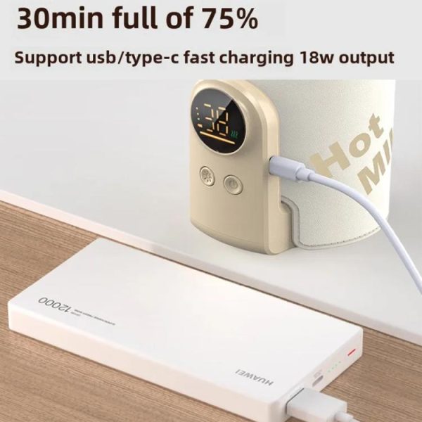 18W Wireless Baby Bottle Warmer 6 Adjustable Temperature Settings for Breastfeeding/Formula, 6000mAh, 8000mAh, 10000mAh - Image 7