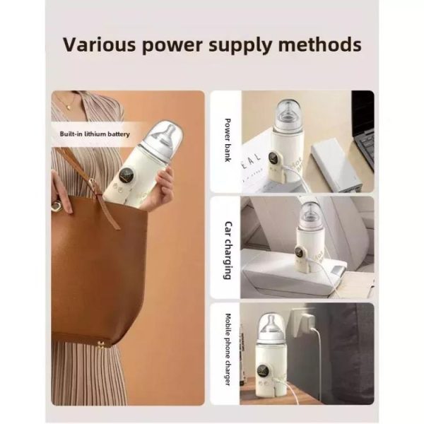 18W Wireless Baby Bottle Warmer 6 Adjustable Temperature Settings for Breastfeeding/Formula, 6000mAh, 8000mAh, 10000mAh - Image 10