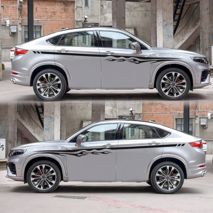 2 PCS/Set D-280 Flame Streak Pattern Car Modified Decorative Sticker – Image 4