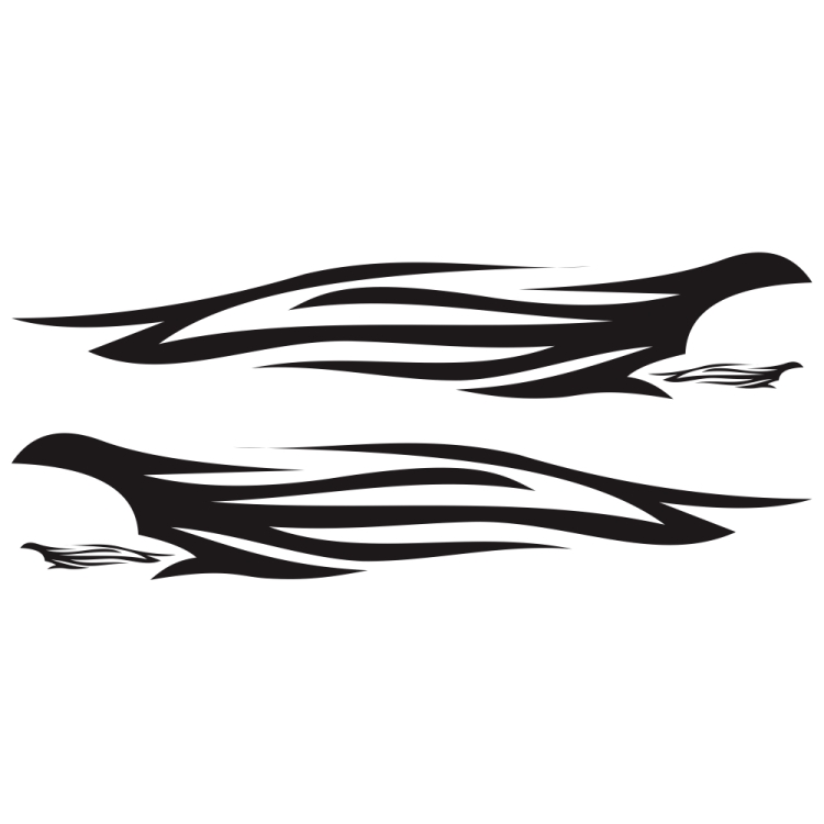 2 PCS/Set D-926 Fire Totem Pattern Car Modified Decorative Sticker – Image 2