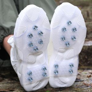 AOTU AT616 1pair Outdoor Anti-Fall 10 Teeth Spikes Ice Claws Mountaineering Ice Snow Slip Resistant Shoe Covers